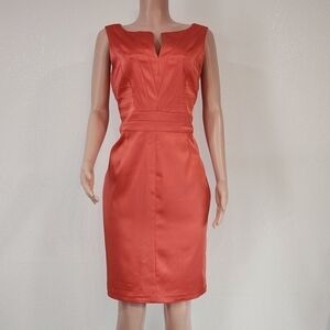 KAY Unger NY Tangerine Shift Party Dress Size 14